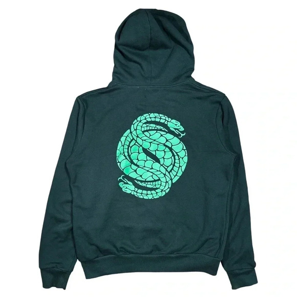 Destiny 2 Insert Coin Gambit Green Full Zip Fleece Hoodie Mens Large - Picture 2 of 11